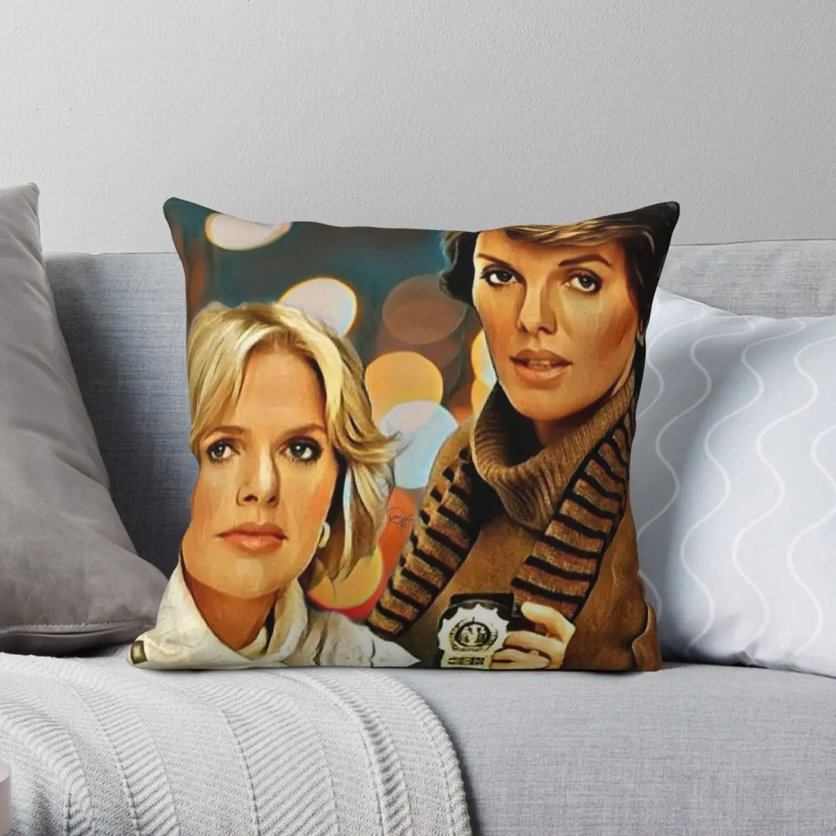 

Cagney & Lacey Square Pillowcase Polyester Linen Velvet Printed Zip Decorative Throw Pillow Case Room Cushion Cover