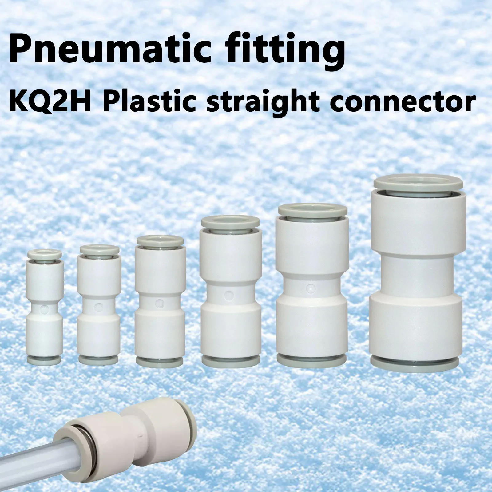 Pneumatic Fittings Plastic Straight-through Connector PU/KQ2H 4-16mm Air Water Hose Tube Push in Straight Gas Quick Connectors