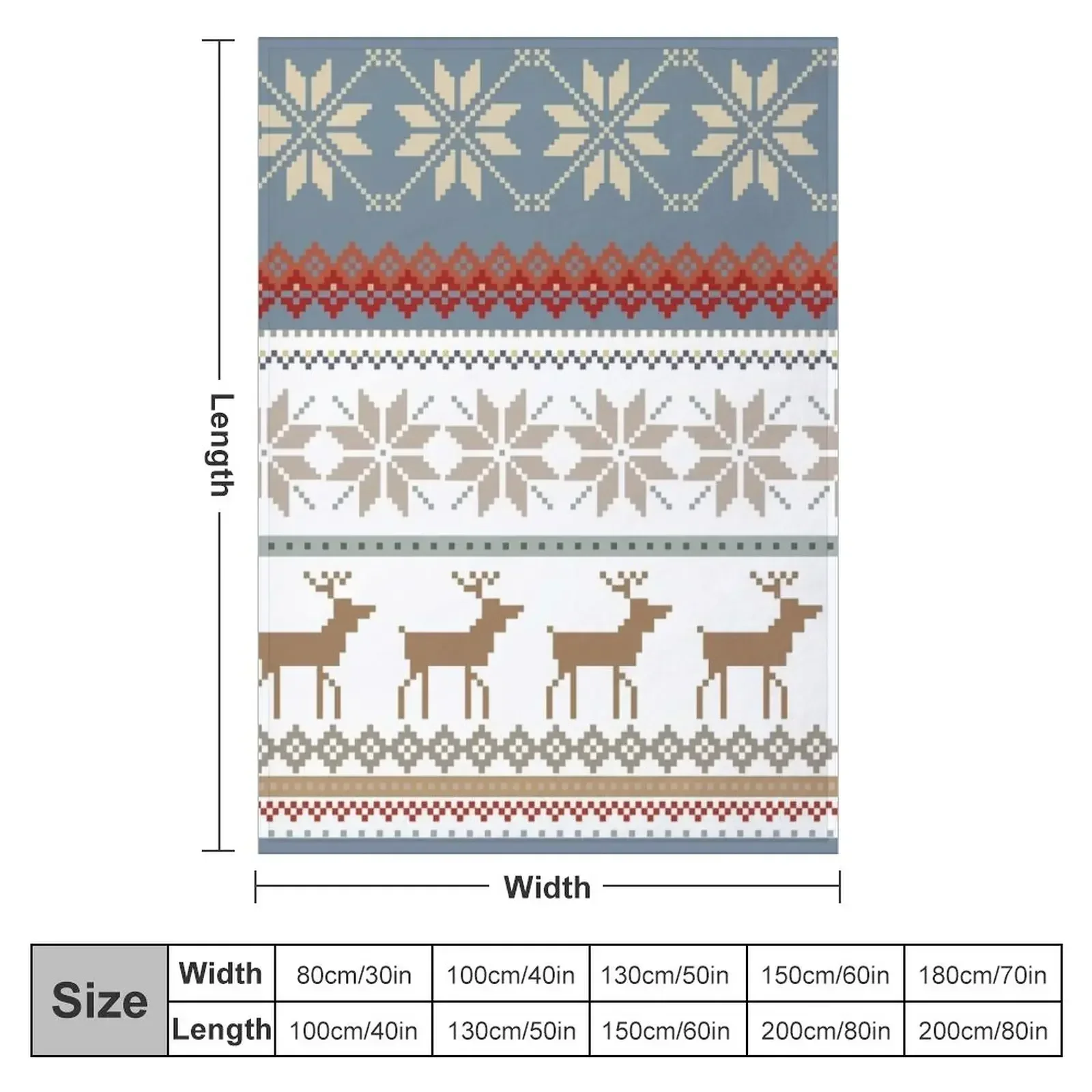 FAIR ISLE Throw Blanket for babies Kid'S Vintage Fashion Sofas Blankets