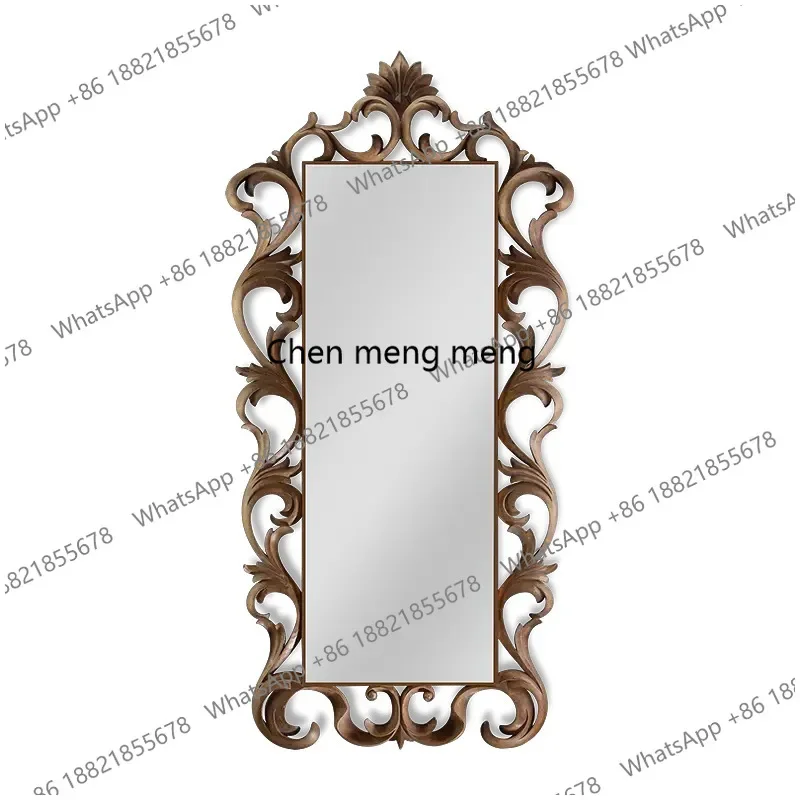 B182 European retro carved full-length mirror decorative wall-mounted bedroom wall-mounted full-length mirror large size