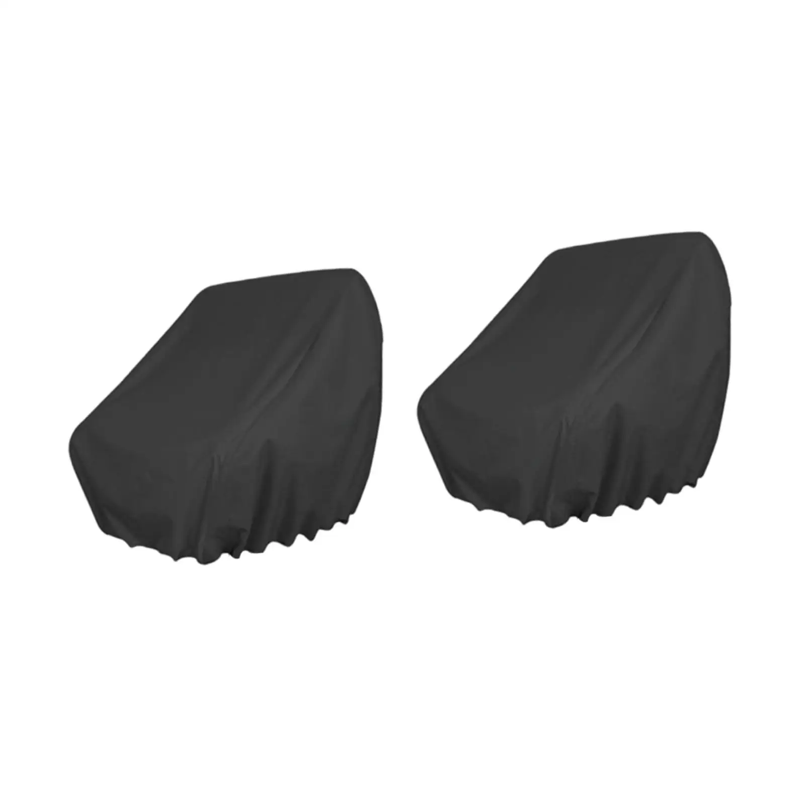2Pcs Boat Seat Covers Dustproof Windproof Furniture Protection Easy Installation Protectors Chair Protective Covers Oxford Cloth