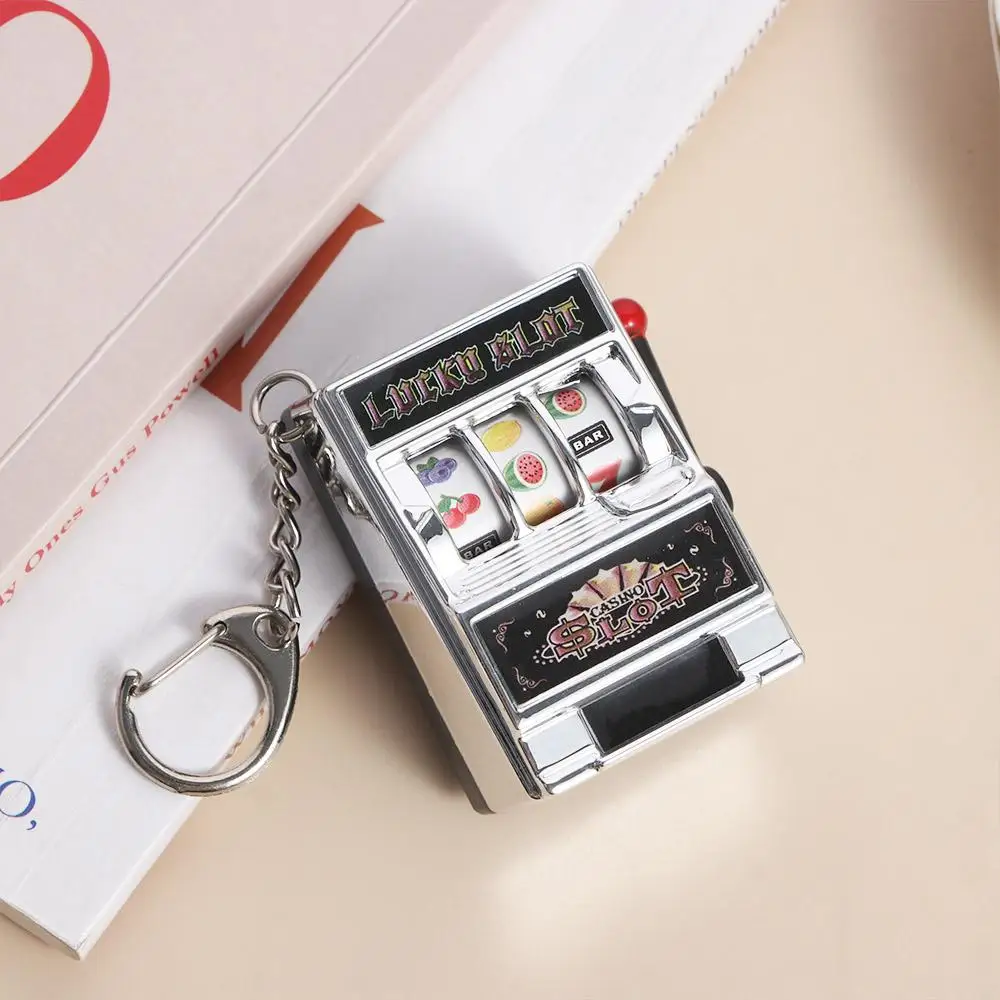 Mini Educational Toy Funny Toys Gag Toys for Children Safe Machine Slot Machine Key Chains Fruit Machine Lucky Jackpot Keyrings