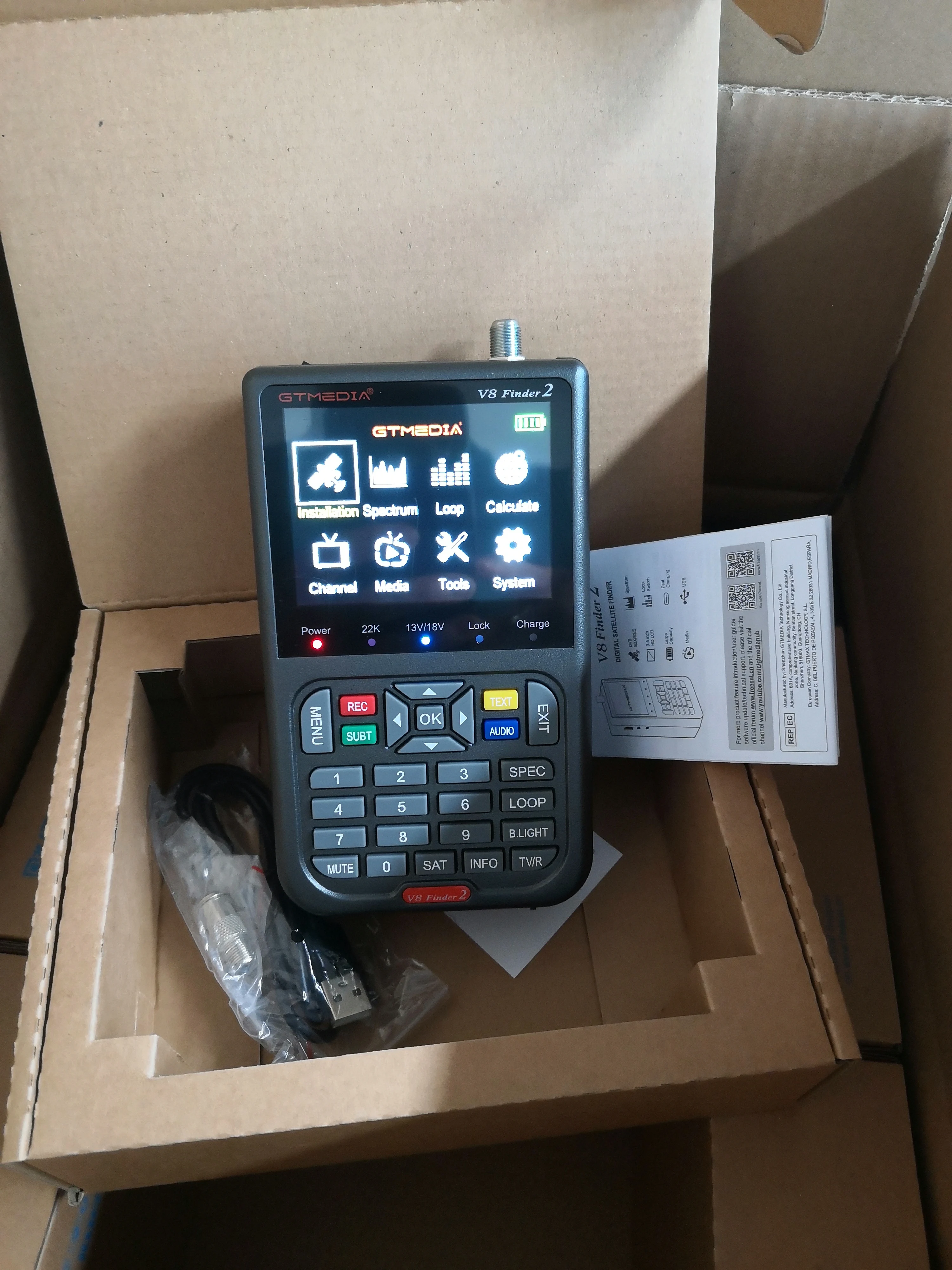 GTmedia V8 Finder2 satellite meter DVB-S2/S2X H.264 Satellite Meter Satellite Finder V8 finder2 Signal Detector set top box