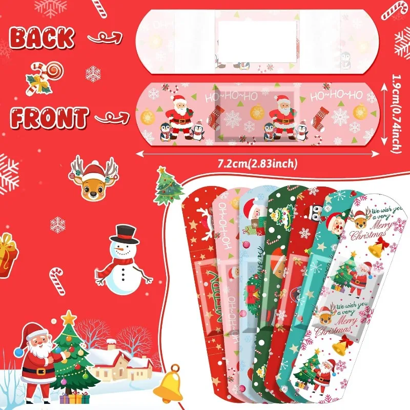 

Cartoon Christmas Style Band Aid Finger Wound Dressing Patch Tape Children's Plasters PE Waterproof Kawaii Adhesive Bandages