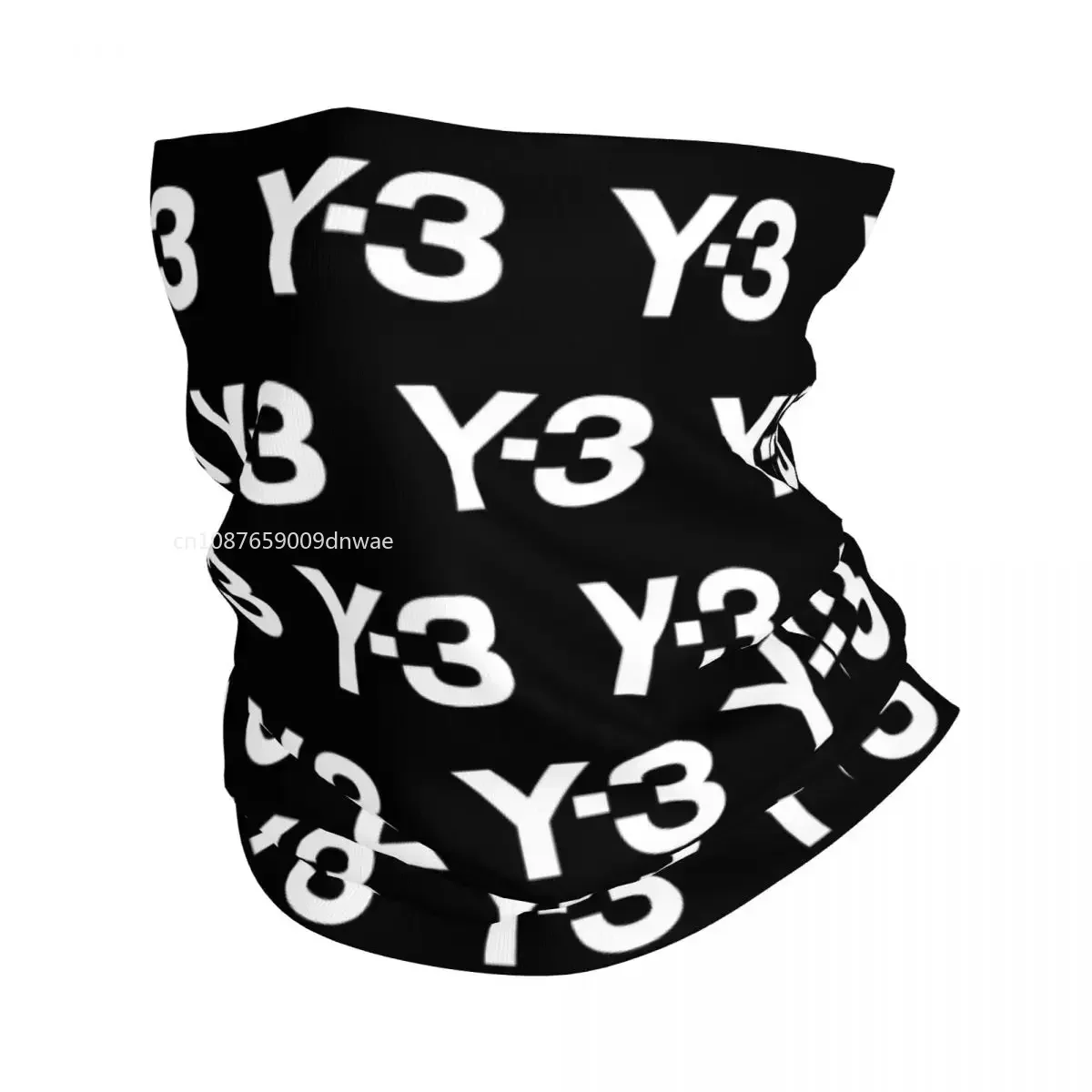 Balaclavas estampadas para homens e mulheres, polainas de pescoço, lenço, bandana de pesca, moda quente, logotipo Y3, adulto