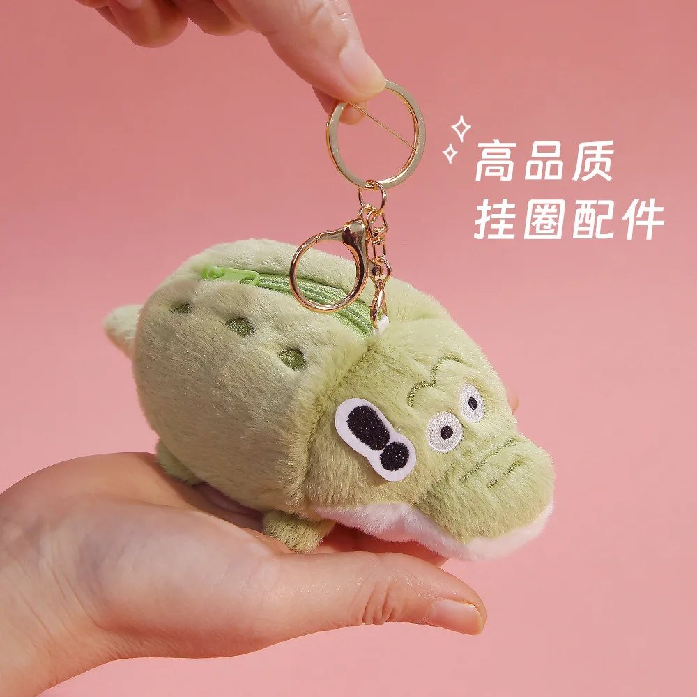 กระเป๋าใส่หูฟังรูปสัตว์น่ารัก ซีรีส์ซีโร่ ตุ๊กตาเป็ด จระเข้ ของเล่นตุ๊กตาสุนัขจิ้งจอกทิเบต เสือดาวหิมะ กระเป๋าใส่เหรียญนุ่มนิ่ม ของขวัญสำหรับเด็ก