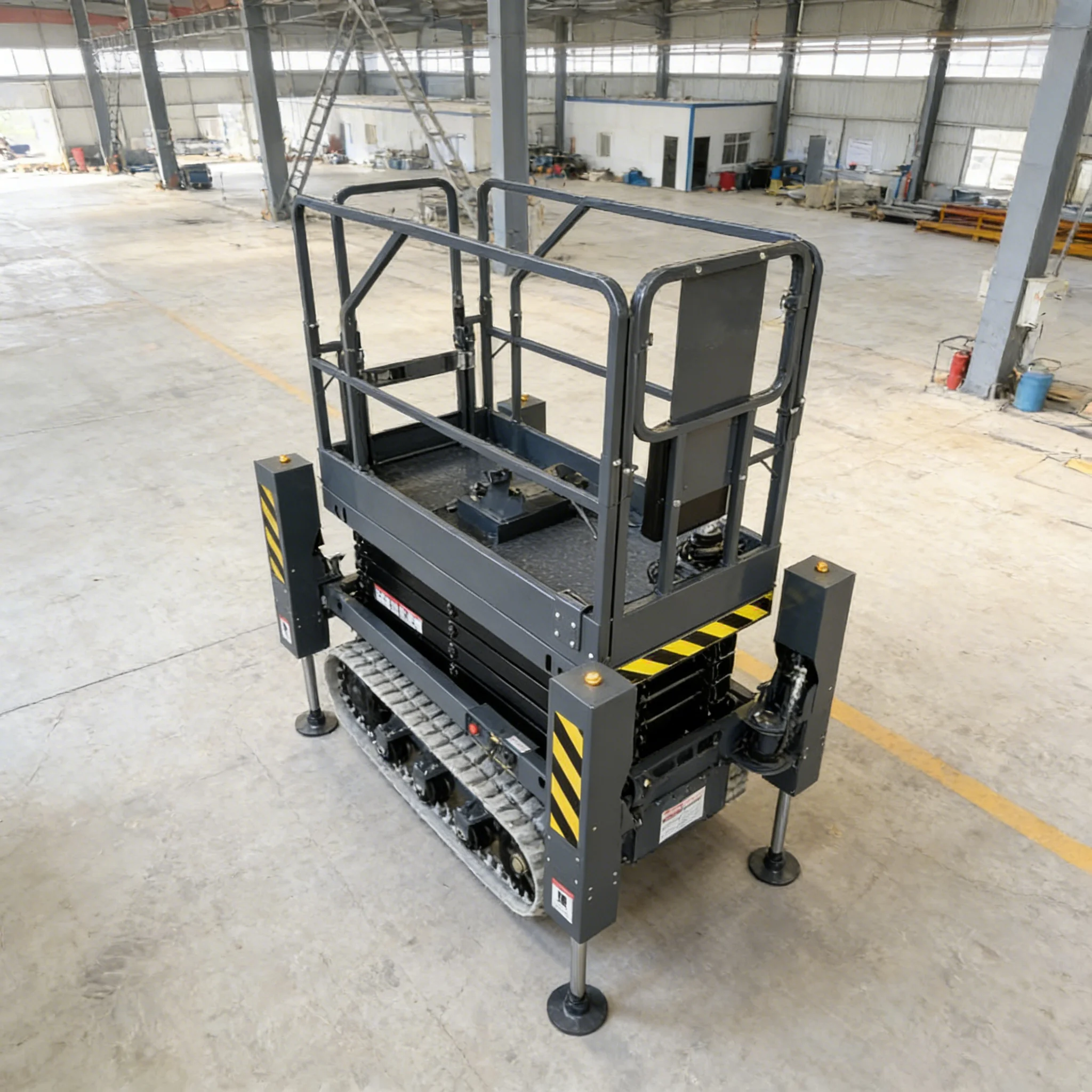 Automatic Tracked Aerial Platform Crawler Scissor Lift 8m Self Propelled Electric Rough Terrain Reliable Lifting Equipment