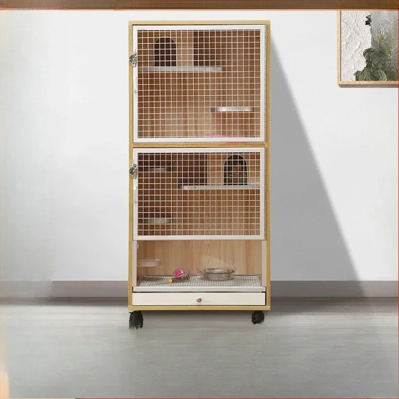 cage with air conditioner, Totoro cabinet cageTotoro cage, oversized villa ecological board, solid wood Totoro squirrel cabinet