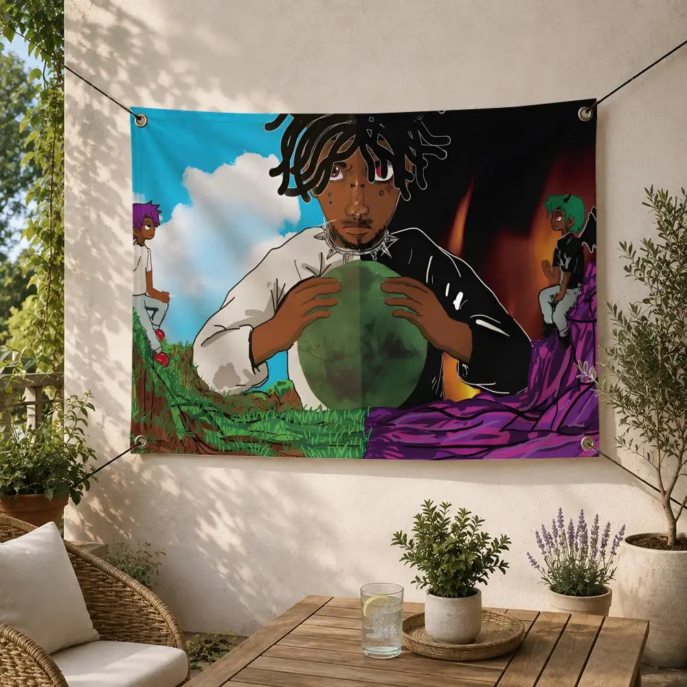 Rapper Melodic Lil Uzi Vert Flags Decorative Flag Banner for Outdoor Garden Yard Camping Party Home Wall Hanging Decor