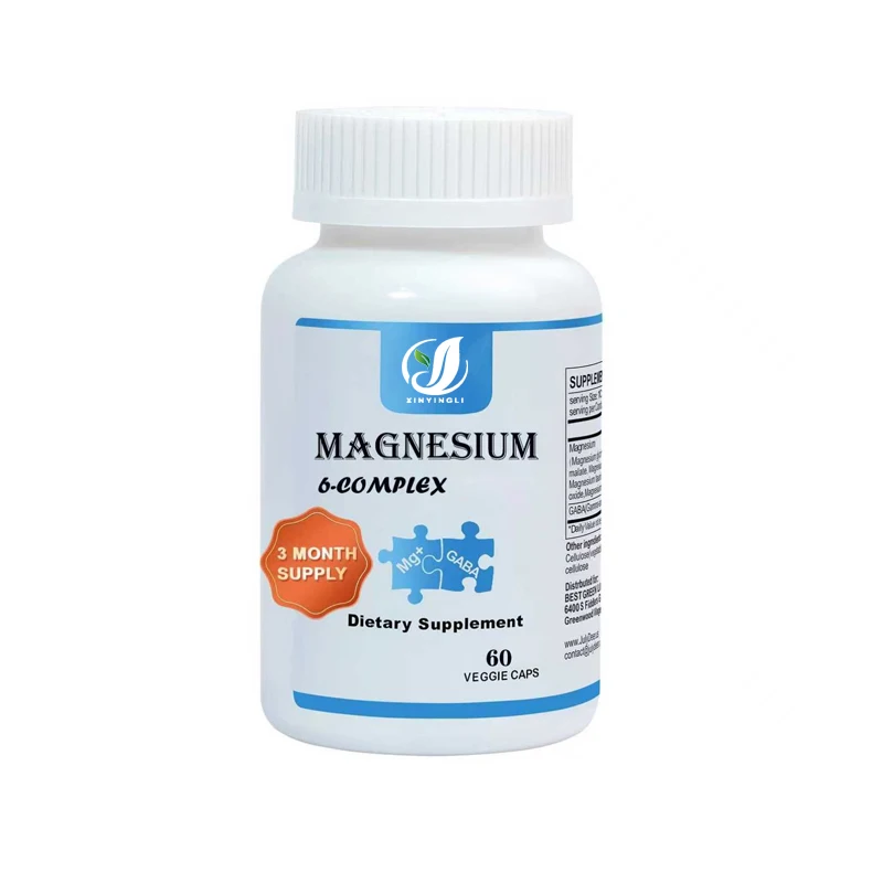 

Магниевый комплекс | 350 мг глицинат магния, цитрат, таурин, оксиды, для мышц и энергии, вегетарианский продукт