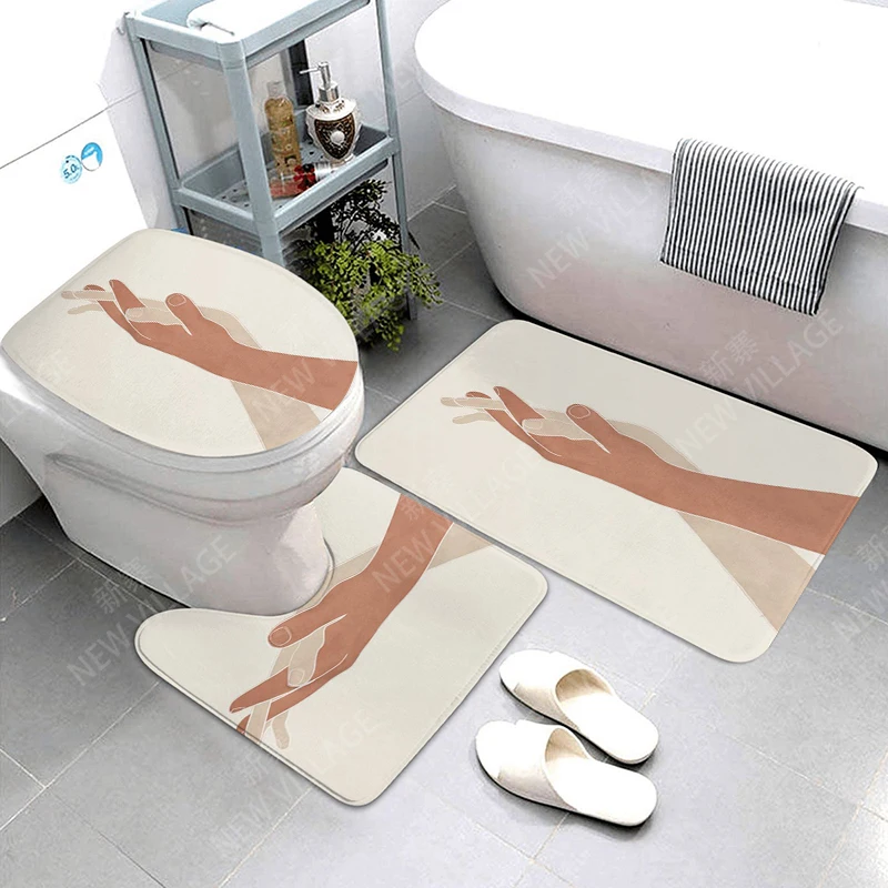 Anti-slip Bath Mat Bathroom Small Rug Shower Mat Decorative Absorbent Foot Mat Entrance Bathtub toilet rug Morandi Nordic Modern