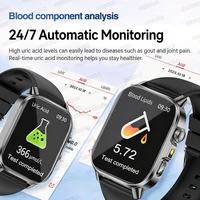 Accurate Health Diagnosis ECG Smart Watch Blood Pressure Blood Oxygen Blood Fat Uric Acid Temp Bluetooth call Smartwatch 6