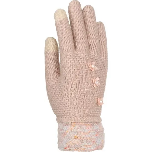 Kitti Girl Child Winter Gloves Knitted 9-15 Age Thick Mesh Color Rose K7330-4