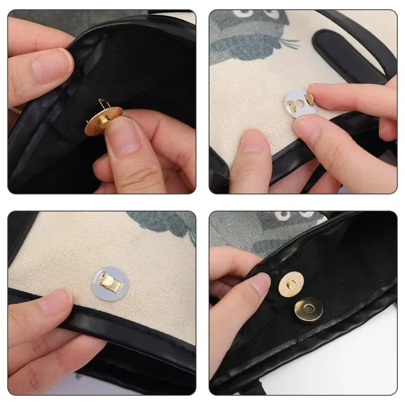 Invisible Magnetic Fastener No-stitch Bag Buttons Wallet Coat Handbags Magnetic Buckle Metal Luggage Parts Accessories Wholesale