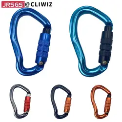 CLIWIZ Brand 23KN Outdoor Professional Carabiner 7075 Aviation Aluminum Safety Automatic Lock With Certificates CE/UIAA