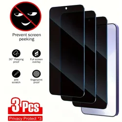 3Pcs Privacy Screen Protector for Samsung A13 A15 A23 A34 A35 A41 A53 Anti-Spy Tempered Glass For Samsung A35 A55 A54 A14 A733