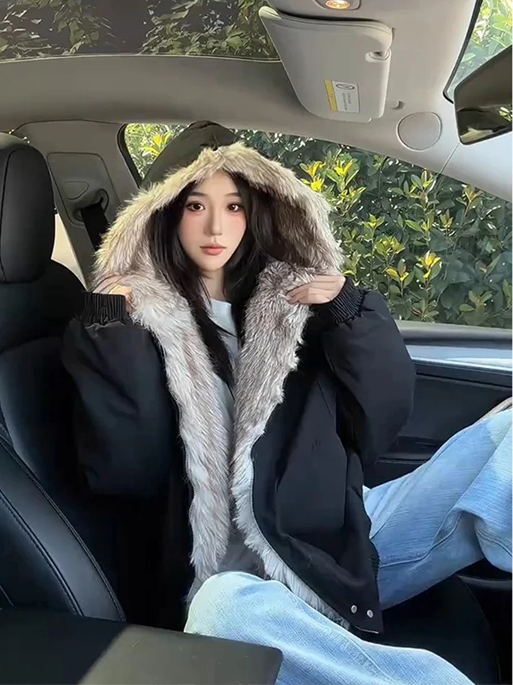 

Cleanfit Men's Hooded Cotton Jaet Winter Thiened Fce Lined Fur Collar Jaet Casual Warm Outerwear Coat for Teens