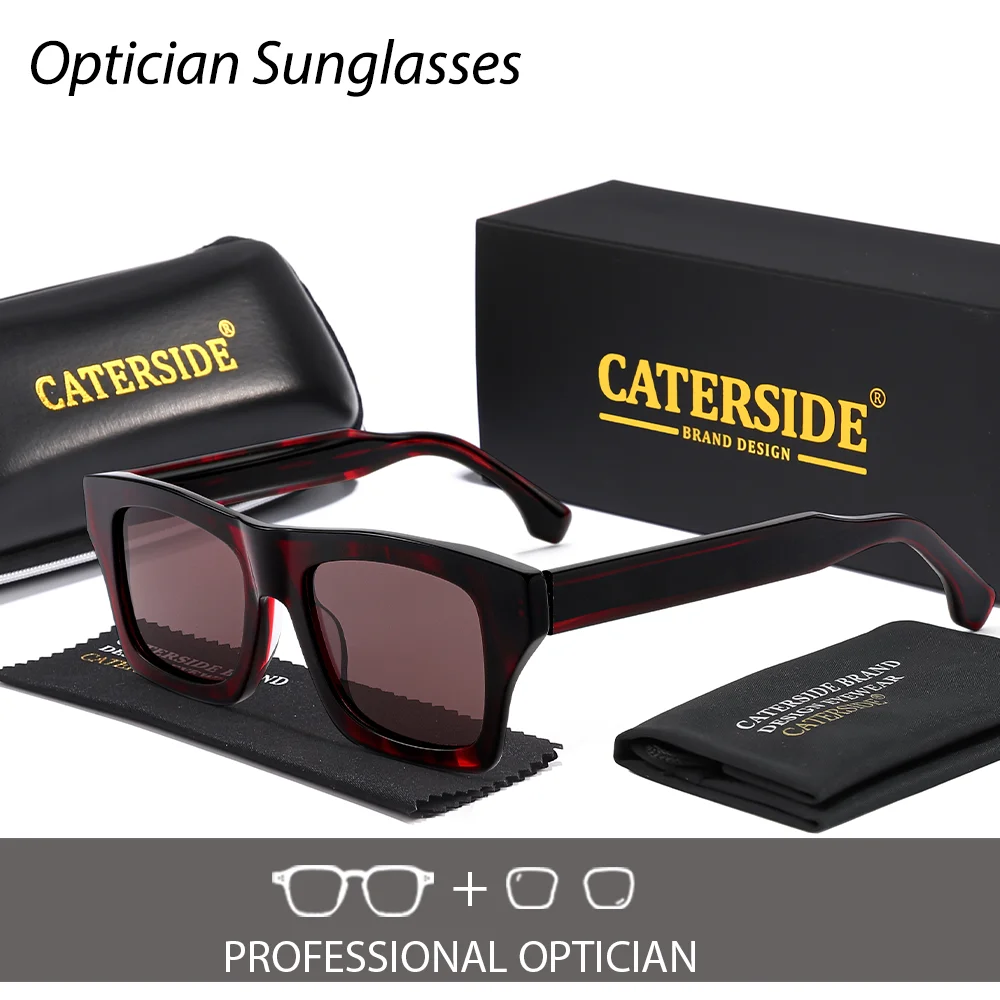 

CATERSIDE модные мужские оптические солнцезащитные очки для близорукости по индивидуальному заказу с квадратными линзами женские дальнозоркие очки по рецепту UV400