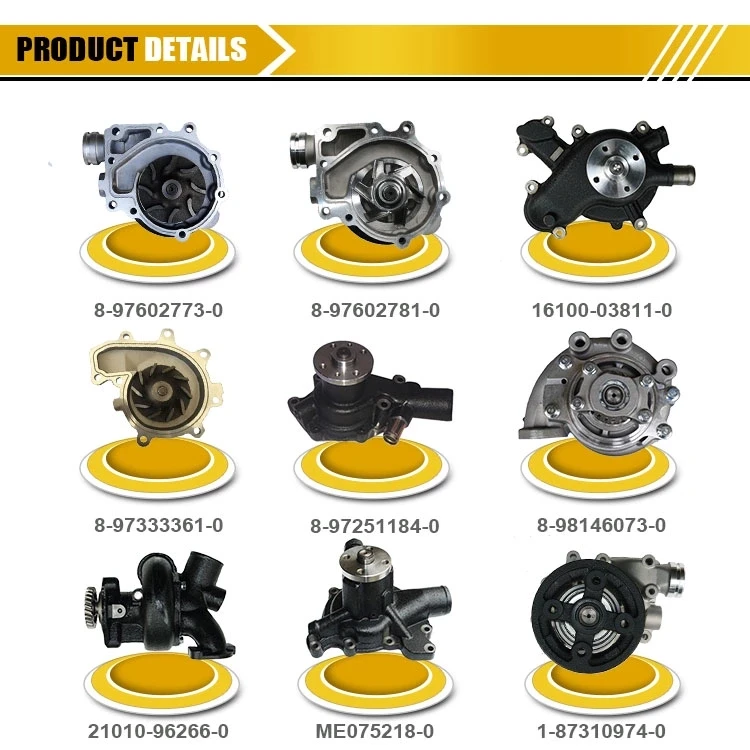 مضخة مياه PF6T 21010-96266 لسيارة Nissan UD Heavy Truck Gear 26 أسنان من الحديد الزهر