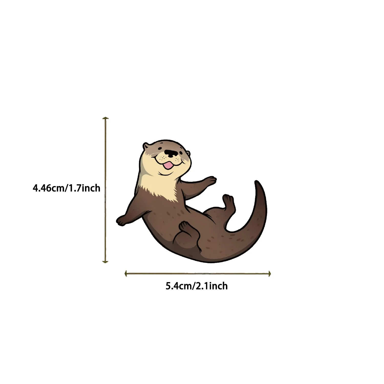 10/30/50 Sheets of Otter stickers Cartoon English Graffiti Scrapbook Decorative Waterproof Synthetic Paper Self-Adhesive Sticker