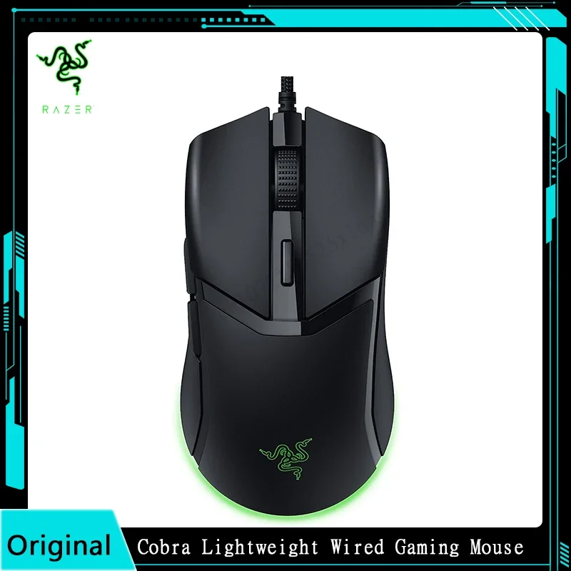 New Original Razer Cobra 58g Lightweight Wired Gaming Mouse Optical Mouse Switches Gen-3 Chroma Lighting with Gradient Underglow