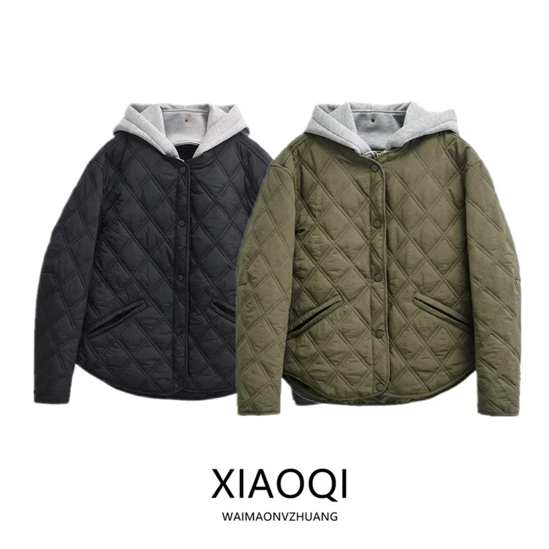 ผ้าฝ้ายอุ่น Jaet Hooded รอบ Ne ยาว Sve ผู้หญิงฤดูใบไม้ร่วงฤดูหนาวใหม่มาถึงเสื้อนอก 80732 สบายเดินทาง...