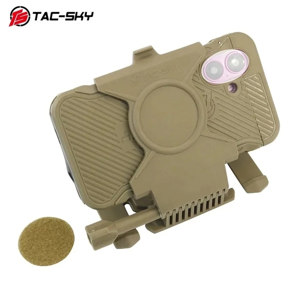 TS TAC-SKY Mobile Phone Case with Detachable Vest Mount, Outdoor Tactical Adapter Compatible with iPhone 16 Plus