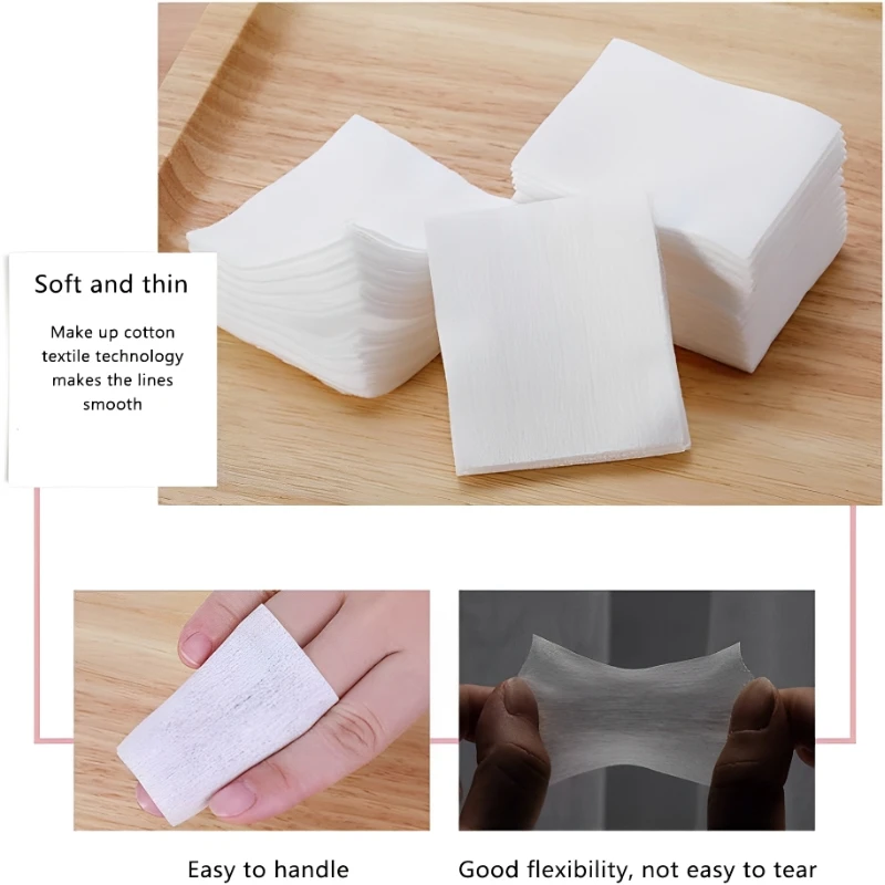 1200 ชิ้น/ถุงทิ้งแต่งหน้าผ้าฝ้ายนุ่มแต่งหน้าRemoverผ้าเช็ดทําความสะอาดเครื่องสําอางCleanserผ้าฝ้ายเครื่องมือทําความสะอาดผิวหน้า