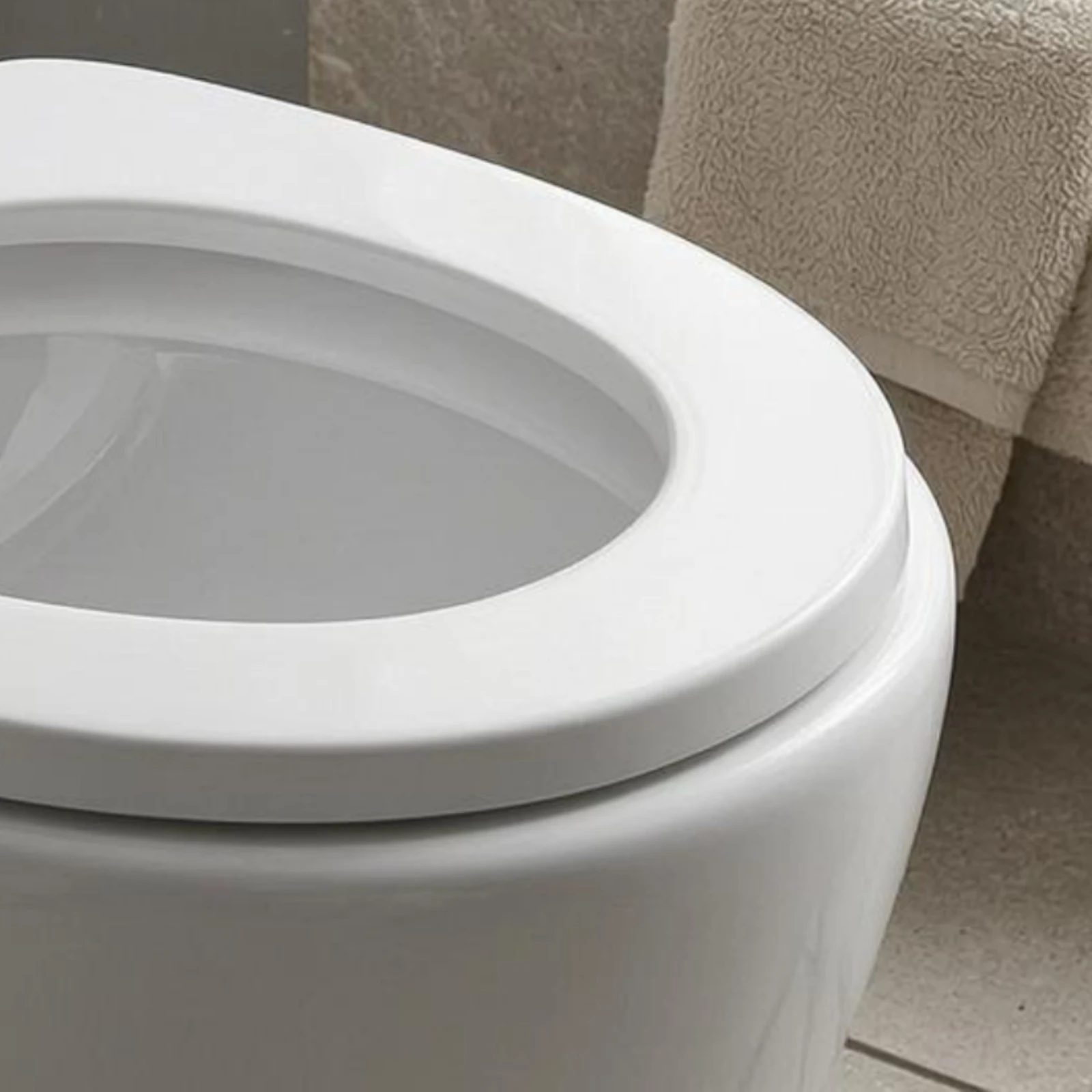 Plastic Toilet Seat Quick-Release Toilet Seat Cover Bathroom Fixture White Smooth