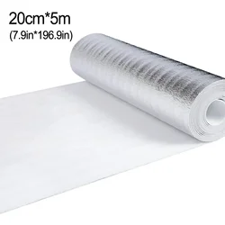 1Roll Radiator Reflective Film Multi-Function Insulating Protection Pad 3mm Thickened Aluminum Foil Cotton Insulation Film