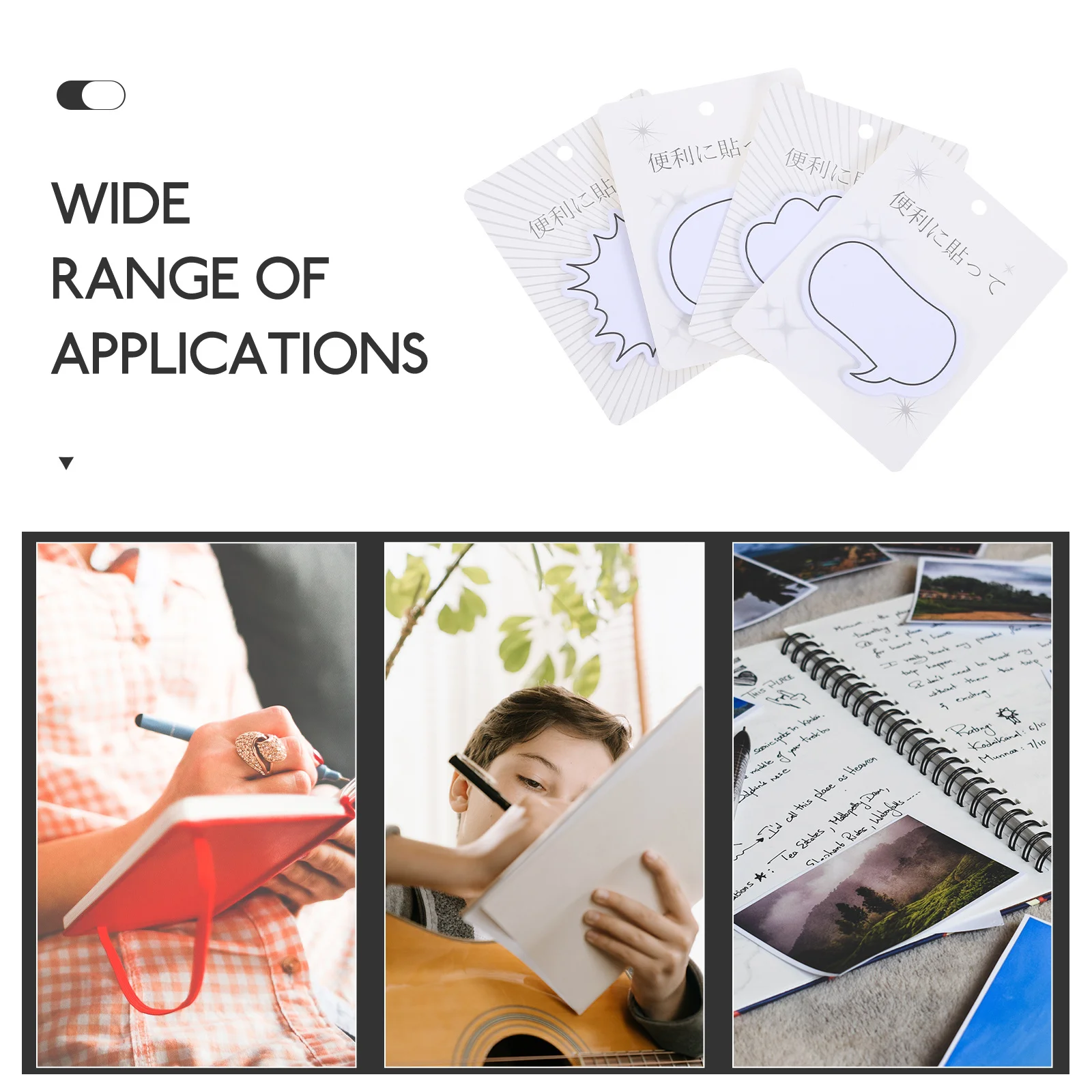 4Sets Creative Box Sticky Tabs Self-Adhesive Memo Pads Home Office School Reminder Sheets Practical Writing Supplies