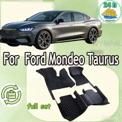 Luxury Car Floor Mats For Ford Mondeo Taurus MK5 2023 2024 2025 Waterproof Foot Pads Floor Mats Carpets Car Accessories Interior