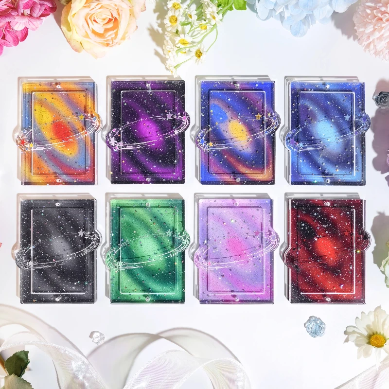 Brilliant Milky Way Series Photoicard Frame for Kpop Idol Card Acrylic Photo Frame 3 Inch Anime Card Sleeves Creative Desk Decro
