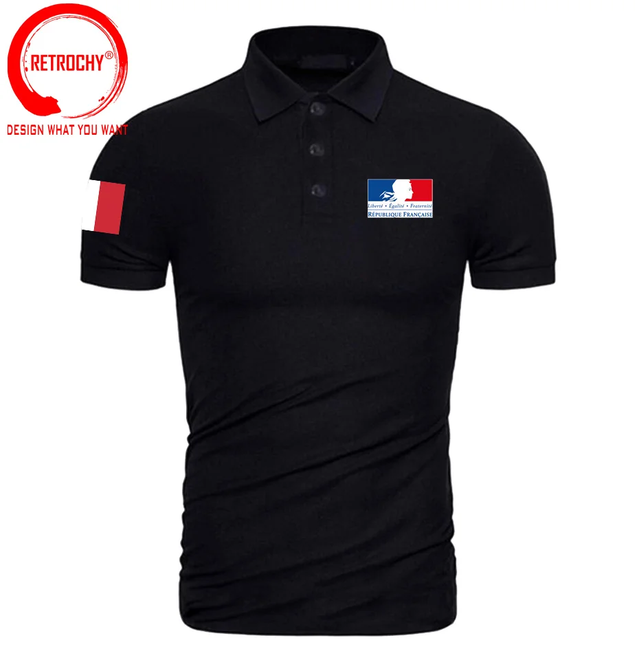 France French Republic FRA FR Polo Shirts men Short Sleeve White Brands Printed for Country Logo Cotton Nation Team Casual Polos