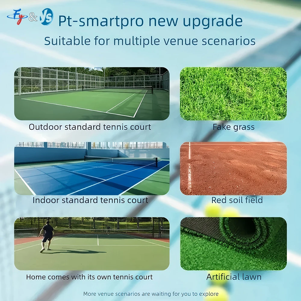 آلة قاذف كرات التنس الذكية - سعة 100+ كرة، وقت عمل 4-6 ساعات مع التطبيق وجهاز التحكم عن بعد للتدريب على جميع المستويات