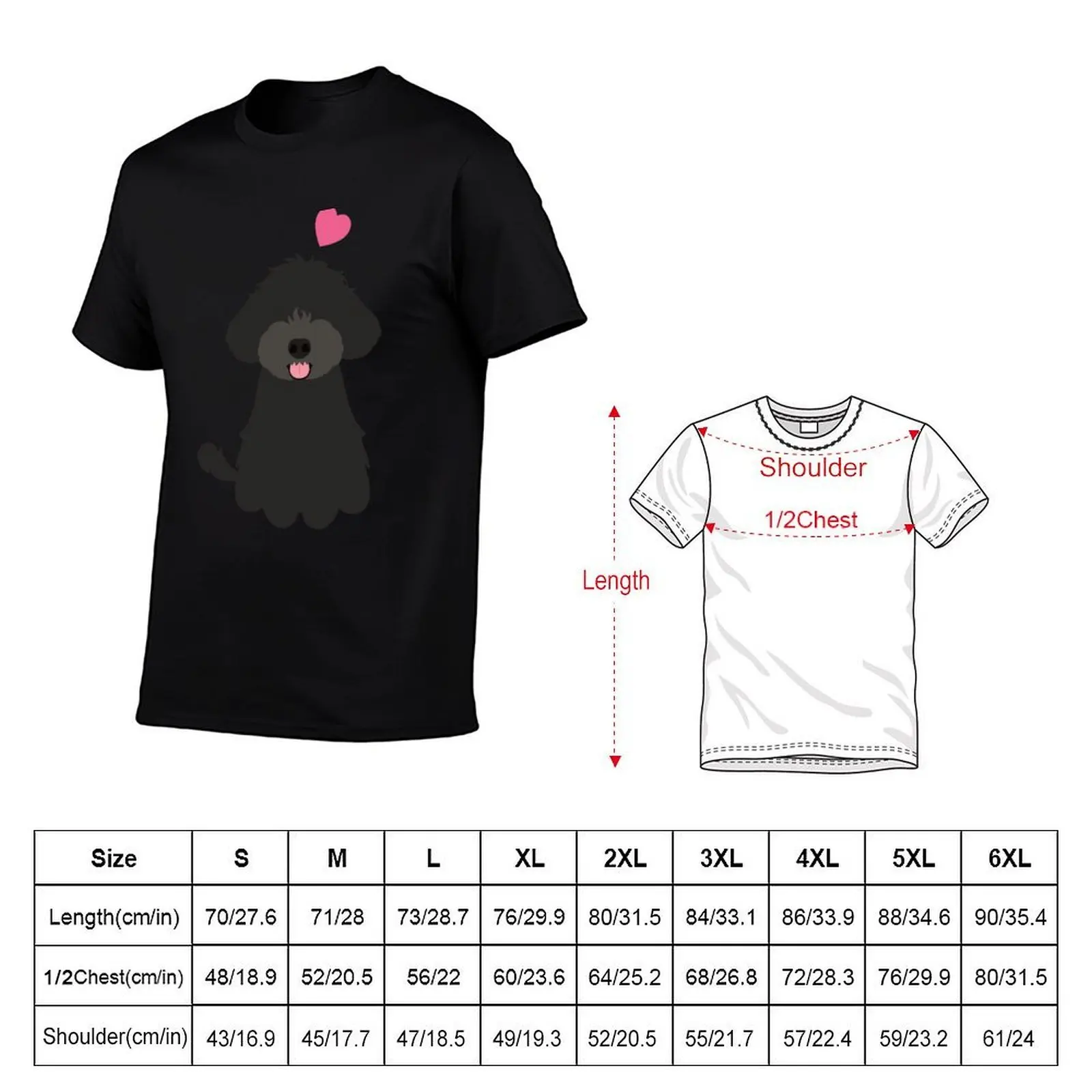 Love Black Yorkie Poo Yorkipoo T-Shirt Casual Daily Outfit T-Shirt