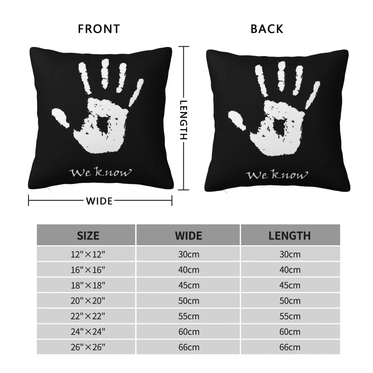 Dark Brotherhood We Know Square Pillowcase Polyester Linen Velvet Printed Zip Decorative Home Cushion Cover