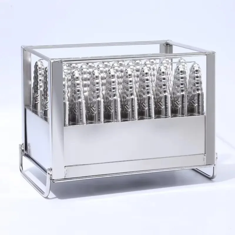 304 Food Grade Stainless Steel Ice Cream Popsicle Mold 27 Pieces Commercial Large Metal Cube Tray Fruit Shape Household