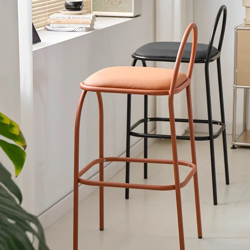 Modern Barber Bar Stool Metal Restaurant Minimalist Luxury Living Room Chair Counter Gaming Sillas Para Comedor Trendy Furniture