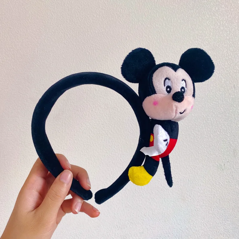 Disney Cartoon Hairband Baby Donald Duck Hair Accessories Women Stitch Plush Ears Headwear Girl Cosplay Tigger Hairband Kid Gift