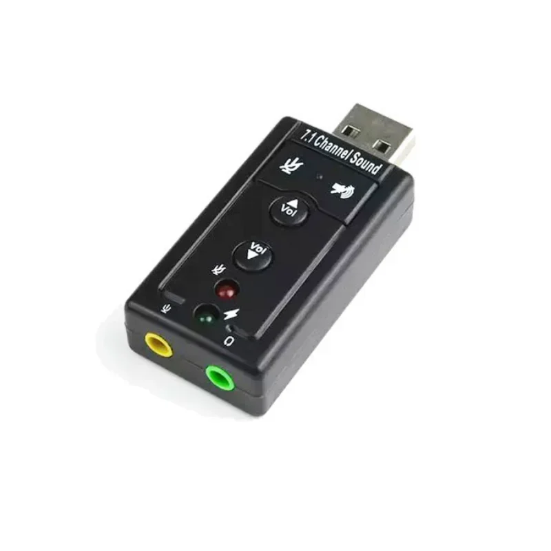 7.1 채널 USB 오디오 사운드 카드, USB 2.0 마이크 스피커 오디오 헤드셋, 3.5mm 잭 변환기, PC 1 개, 신제품