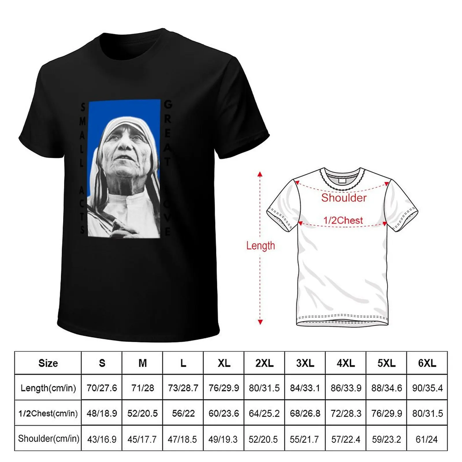 Mother Teresa: Live By Example T-Shirt Breathable Workout Short Sleeve Top
