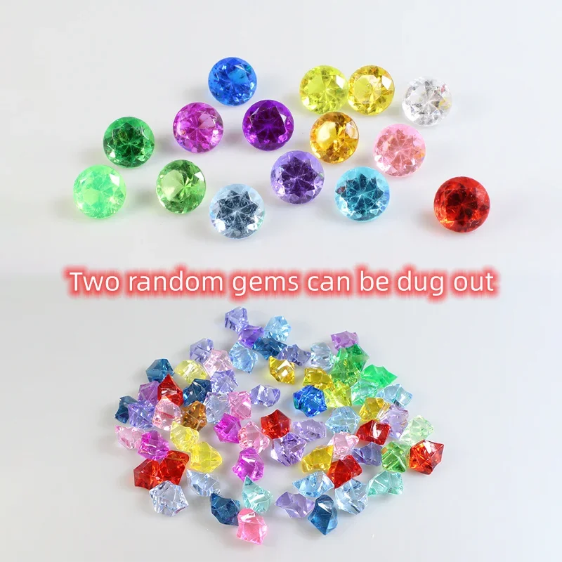 DIY Mermaid Gemstone Archaeological Excavation Toy Children's Handmade Puzzle Blind Box Treasure Digging Gypsum Small Toy