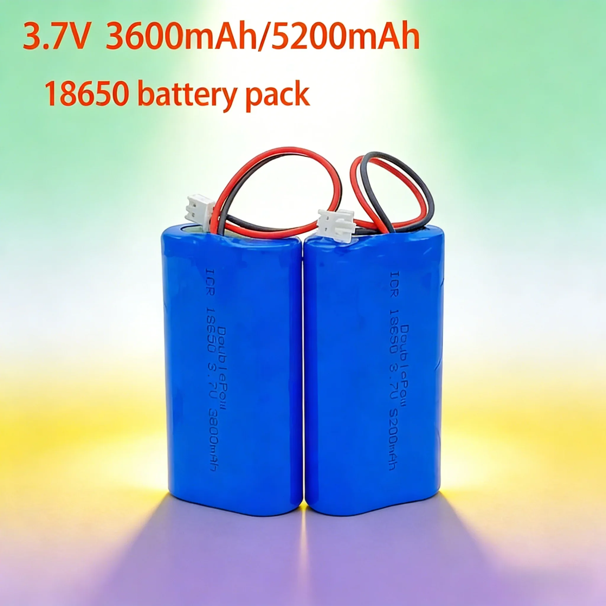 

Литий-ионный аккумулятор 18650 3.7В 3600мАч/5200мАч для мегафона, динамиков, мониторов, светодиодных светильников, с платой защиты и разъемом XH2.54