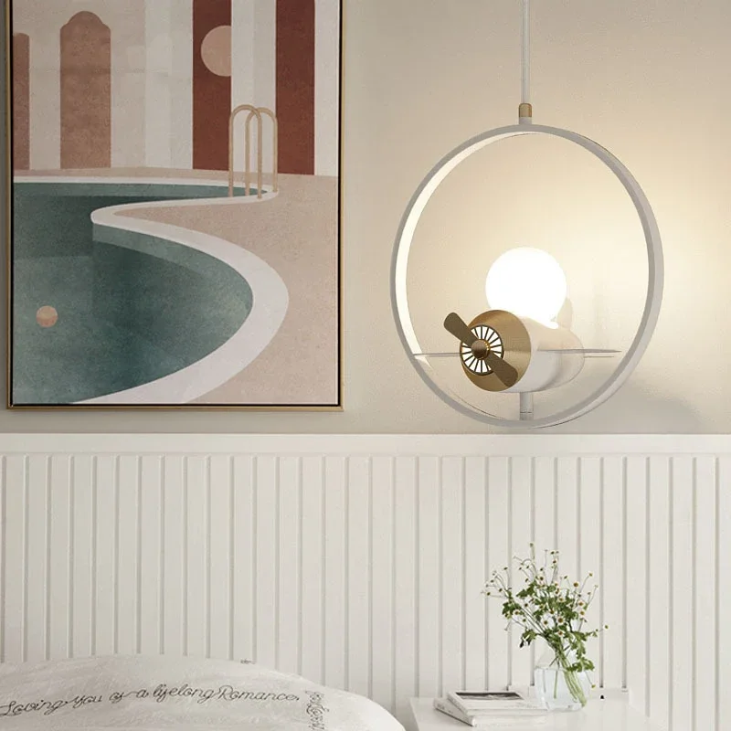 Morden Chandeliers Children's Room Helicopter LED Pendant Lamps For Living Room Bedroom Indoor Hanging Lightings Flyer Dream