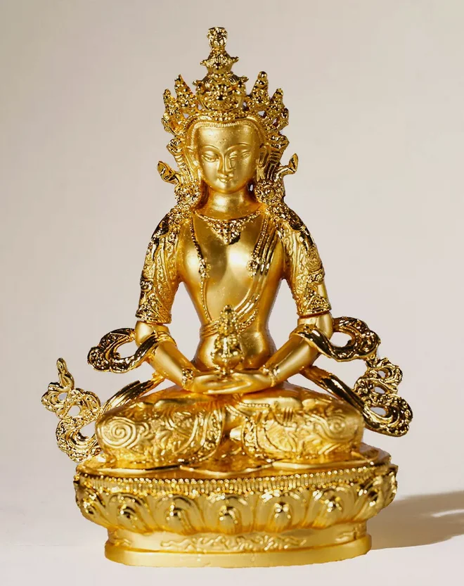 Buddhism Amitayus Amitabha Meditation Buddha of wealth luck Divinity statue