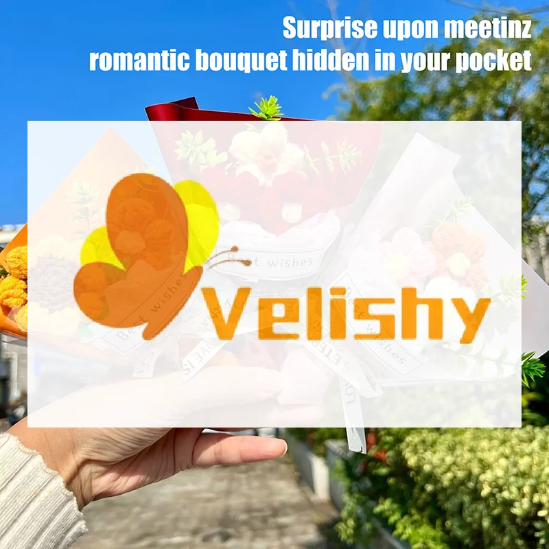 

Mini Crochet Flowers Artificial Flower Bouquet Handmade Knitted Flowers Bouquet For Wedding Party Decor Valentine's Day Gift