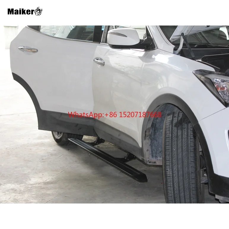 Black auto electric side step bar for  Santafe IX45 2013+ running board for Hyundai Santafe IX45