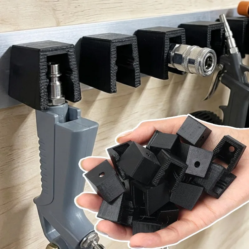 4PCS Durable 3D printing tool for pneumatic nozzles and spray guns, PETG bracket, wall mounted clamp, clamp, and snap fastener