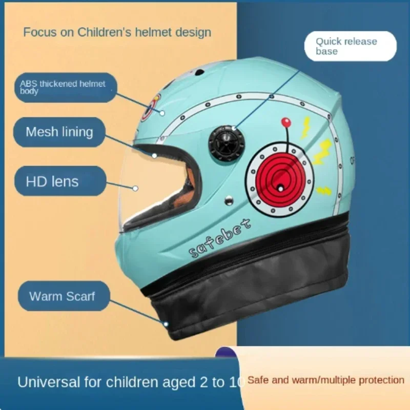 New Kids Child Scooter Helmets Cute Cartoon Electric Motorcycle bicycle Motocross Protection 3-12Years Old kid Children's Helmet image 3